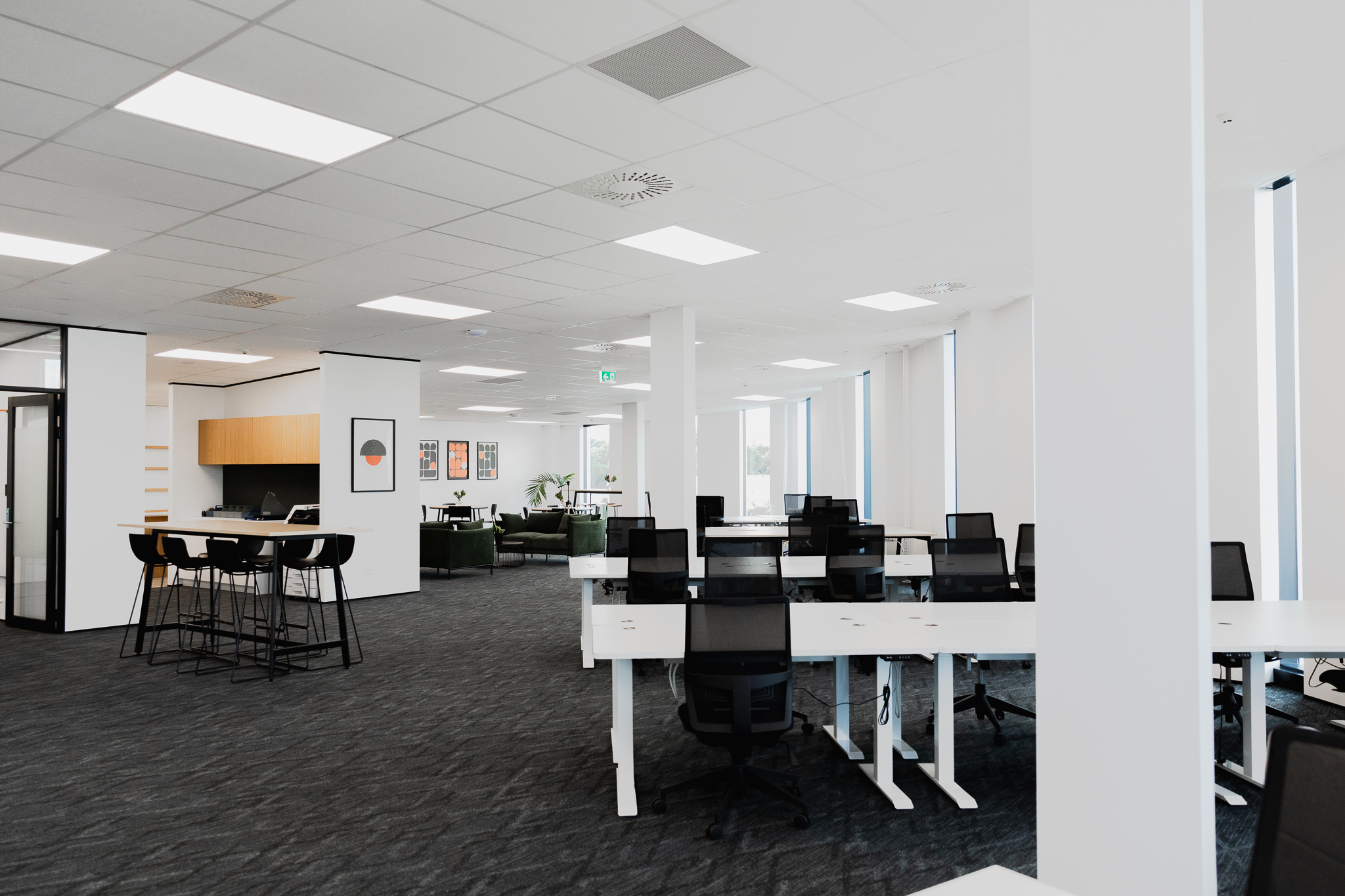 Bright coworking space at Q Space