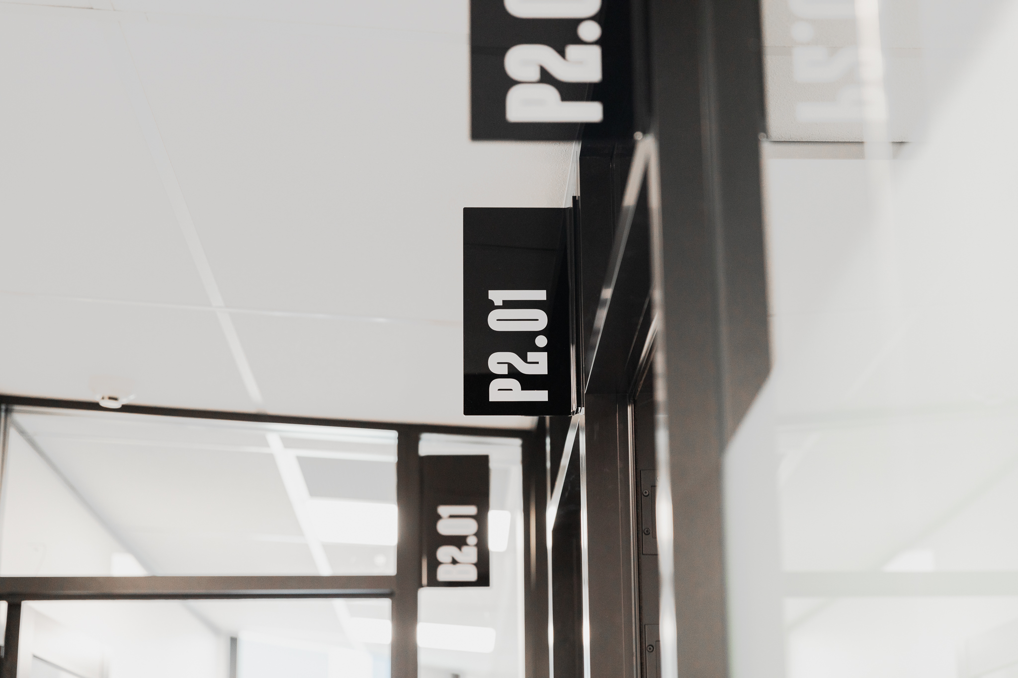 Q Space room signage for the virtual office address