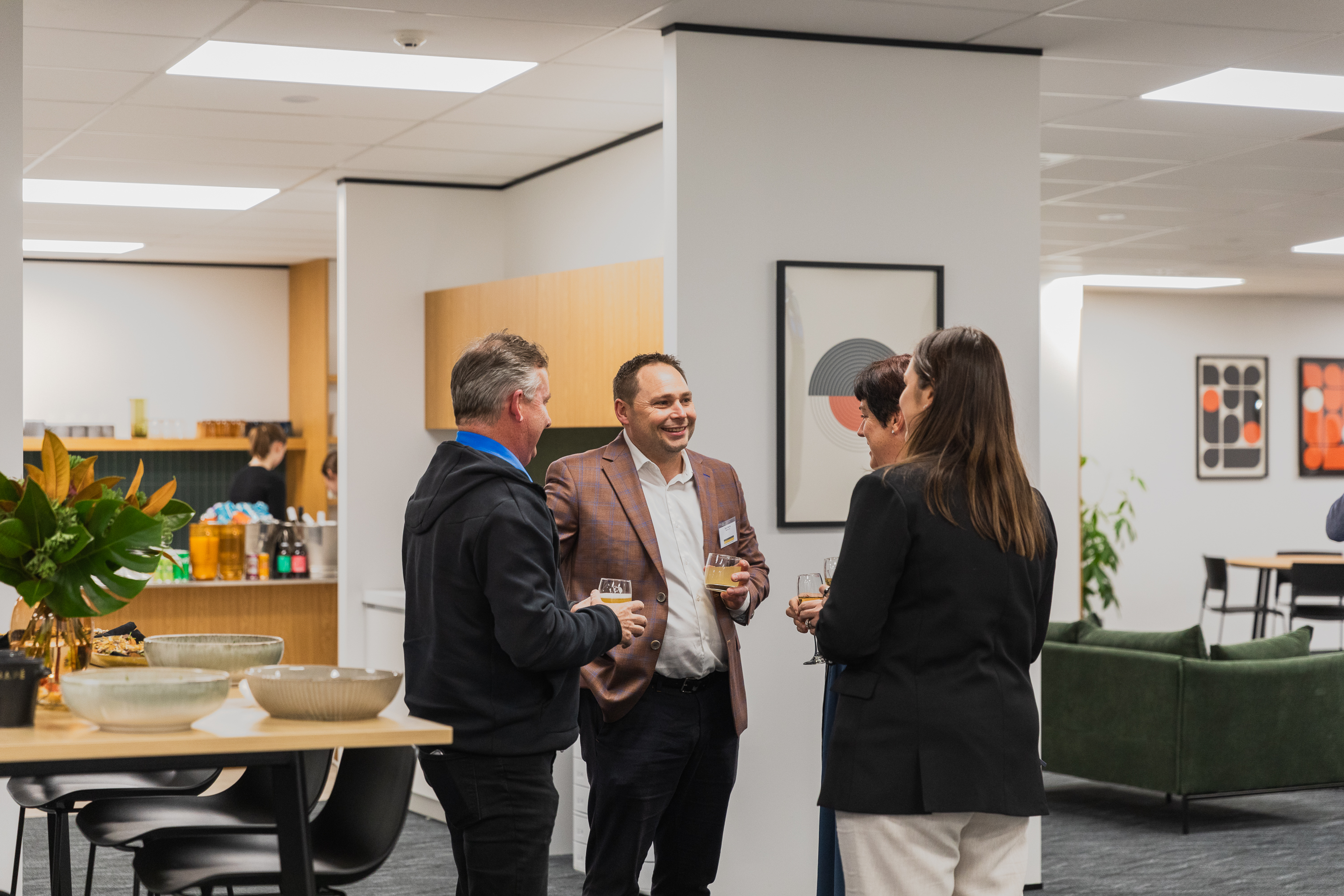Q Space members connecting in the shared workspace